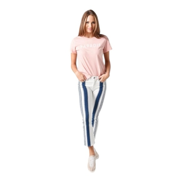 Frame Women's Baja Stripe Crop Mini Boot Jean - Size 28 - Picture 1 of 14